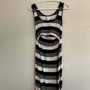 Boob Design Striped Maxi Dress